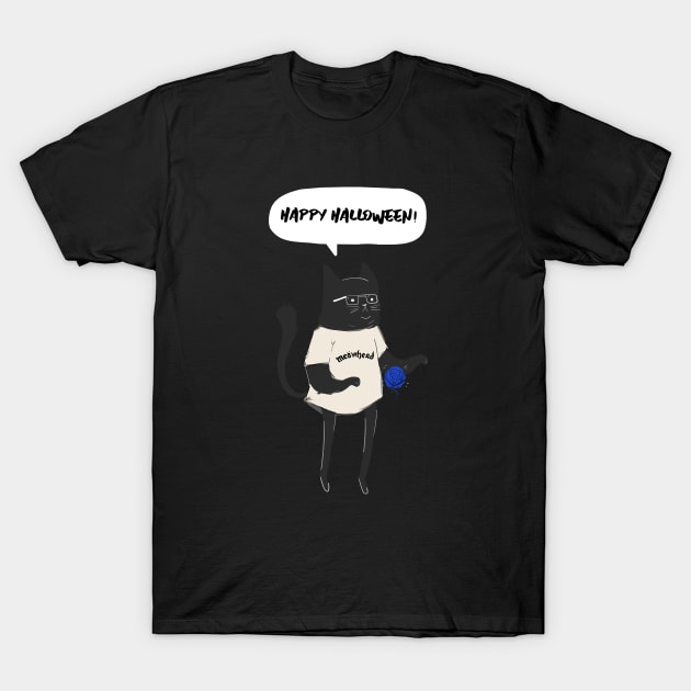 Happy Halloween from Mr. Black Cat T-Shirt by Dodo&FriendsStore